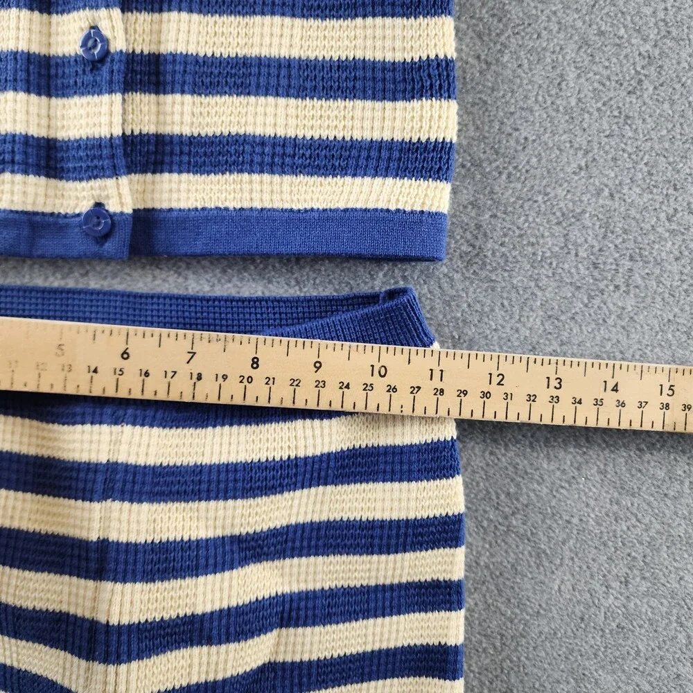 Polo Ralph Lauren Sleeveless Striped Sweater Top&Shorts Set Girls 6X Blue/Cream